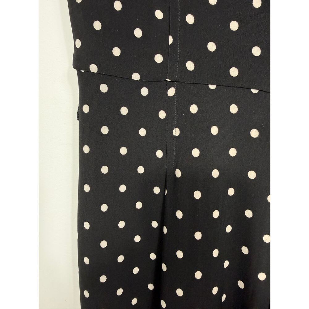Lauren Ralph Lauren Polka Dot Wide Leg Jumpsuit Black White Sz 2 short sleeve - Picture 9 of 16